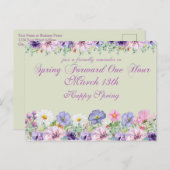 夏時間の変更アラーム ポストカード (正面/裏面)