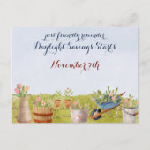 夏時間秋バックリマインダー事業郵便 ポストカード (正面)