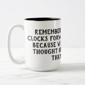 夏時間調整のマグ ツートーンマグカップ (左)