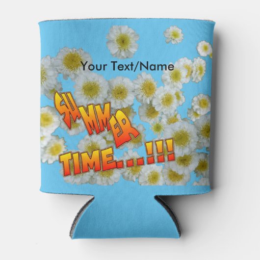 夏時間顧客文字花クーラーボックス 缶クーラー (正面)