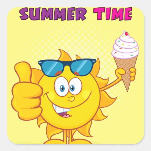 夏時間 スクエアシール (正面)