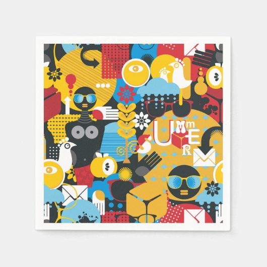 夏時間 スタンダードカクテルナプキン (正面)