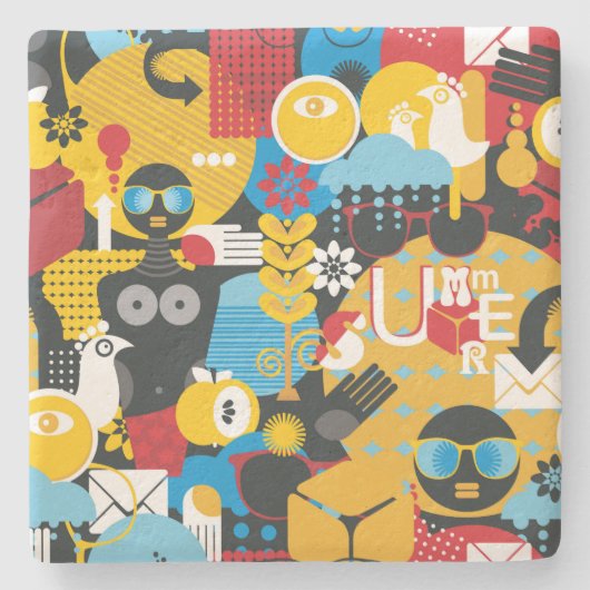 夏時間 ストーンコースター (正面)