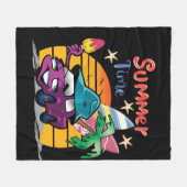 夏時間 フリースブランケット (正面(横))