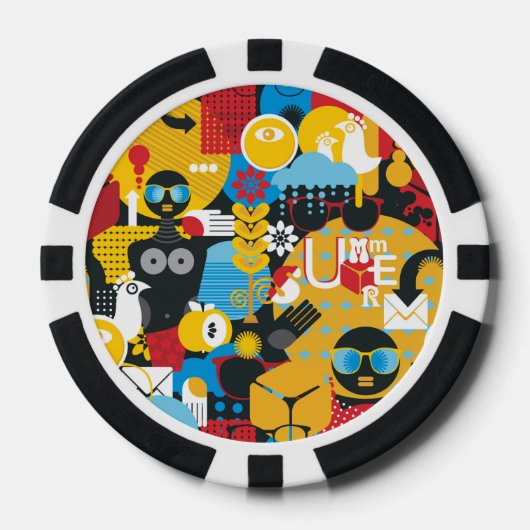 夏時間 ポーカーチップ (正面)