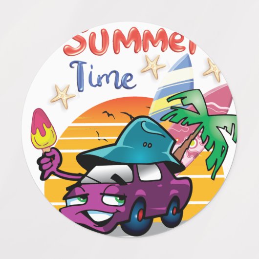 夏時間 ラベル (デザイン1)