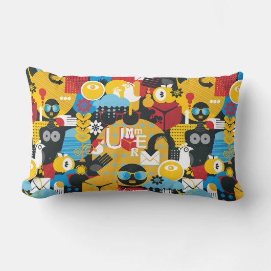 夏時間 ランバークッション (正面)