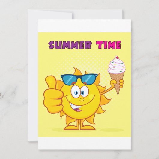 夏時間 招待状 (正面)