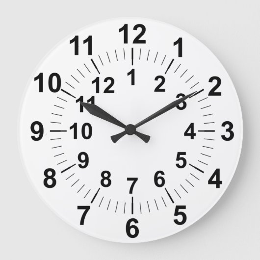 夏時間/標準時計 ラージ壁時計 (正面)