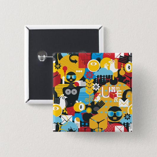 夏時間 缶バッジ (正面&裏面)