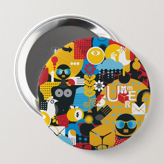 夏時間 缶バッジ (正面&裏面)