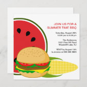 夏時間BBQの招待状 招待状 (正面/裏面)