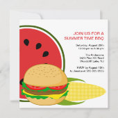 夏時間BBQの招待状 招待状 (正面)