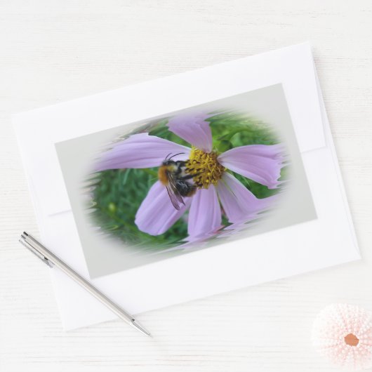 夏暑さ 長方形シール (封筒)