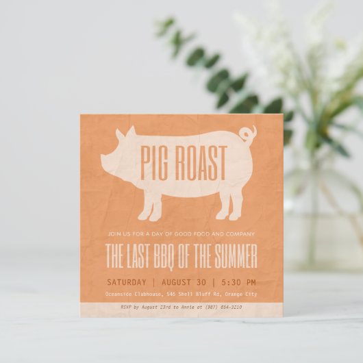 夏最後のBBQ 豚丸焼きパーティー 招待状 (スタンド正面)