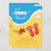 夏最高のパーティの招待状 招待状 (正面/裏面)
