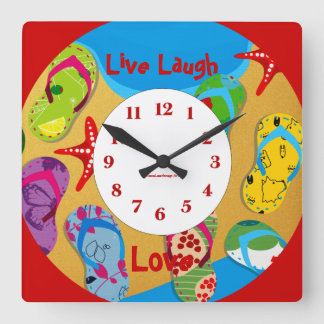 夏期おもしろい壁時計 スクエア壁時計