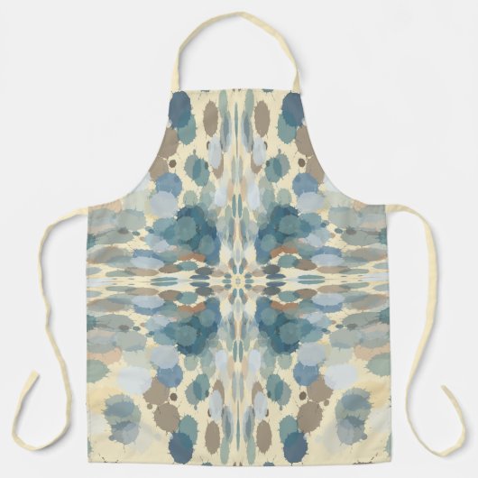 夏期おもしろい海スプレー(ばちゃばちゃ)跳ねる抽象芸術アート エプロン (正面)