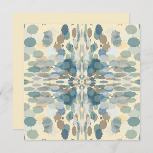 夏期おもしろい海スプレー（ばちゃばちゃ）跳ねる抽象芸術アート カード (正面/裏面)