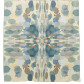 夏期おもしろい海スプレー（ばちゃばちゃ）跳ねる抽象芸術アート シャワーカーテン (正面)