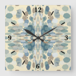 夏期おもしろい海スプレー（ばちゃばちゃ）跳ねる抽象芸術アート スクエア壁時計