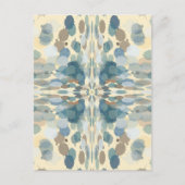 夏期おもしろい海スプレー(ばちゃばちゃ)跳ねる抽象芸術アート ポストカード (正面)