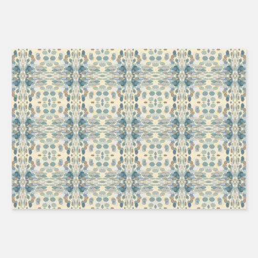 夏期おもしろい海スプレー(ばちゃばちゃ)跳ねる抽象芸術アート ラッピングペーパーシート (正面)