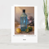 夏期と柑橘類のボトルと静物生活 カード (裏面)