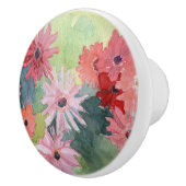 夏期のピンクおよび緑の陶磁器のノブ セラミックノブ (右)