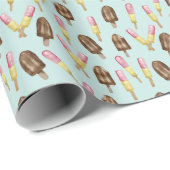 夏期のポプシクル菓子 ラッピングペーパー (ロールコーナー)
