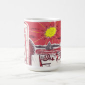 夏期のヴィンテージのおもしろい コーヒーマグカップ (中央)