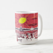 夏期のヴィンテージのおもしろい コーヒーマグカップ (正面右)