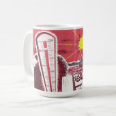 夏期のヴィンテージのおもしろい コーヒーマグカップ (正面左)