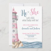 夏期の性別の表示パーティー 招待状 (正面)