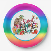 夏期の甘いパーティー ペーパープレート (正面)