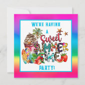 夏期の甘いパーティー 招待状 (正面)