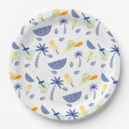 夏期の要点 ペーパープレート (正面)