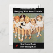 夏期はぶら下がった友達と一緒 ポストカード (正面/裏面)