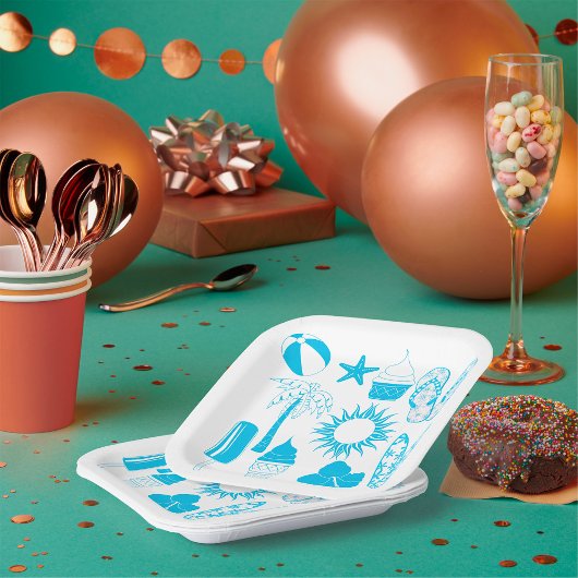 夏期アイコン ペーパープレート