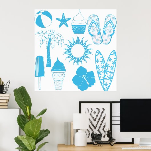 夏期アイコン ポスター (ホームオフィス)