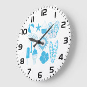 夏期アイコン ラージ壁時計 (傾斜)