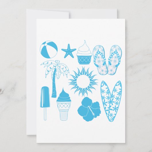 夏期アイコン 招待状 (正面)