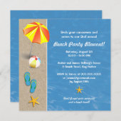 夏期アットザビーチパーティの招待状 招待状 (正面/裏面)