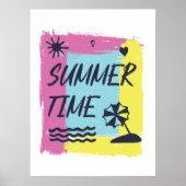 夏期イラストレーション。 ポスター (正面)