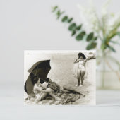 夏期オレゴンビーチ-ヴィンテージ写真 ポストカード (スタンド正面)