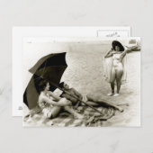 夏期オレゴンビーチ-ヴィンテージ写真 ポストカード (正面/裏面)