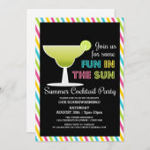 夏期カクテルパーティの招待状 招待状 (正面/裏面)