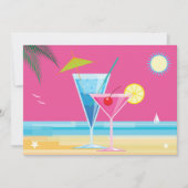 夏期カップルのシャワー招待状 招待状 (正面)