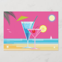 夏期カップルのシャワー招待状