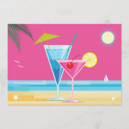 夏期カップルのシャワー招待状 招待状